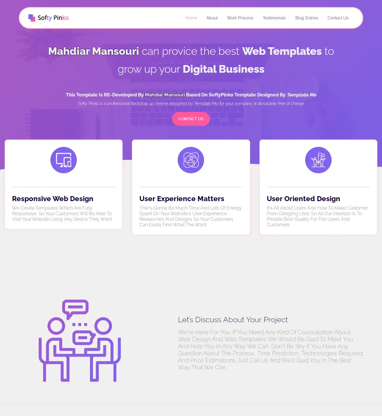 Softy Pinko Sample Template By Mahdiar Mansouri